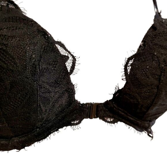 2/$20 Pink Black Lace 32D Push Up Bras - Picture 3 of 7